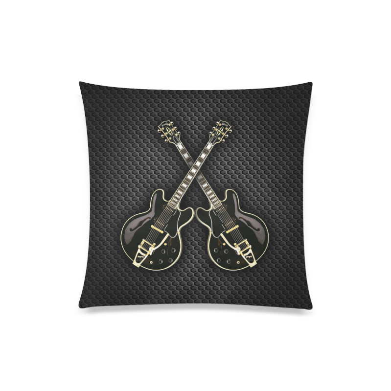 Double black gibson-es-345 Custom Zippered Pillow Case 20"x20"(Twin Sides)