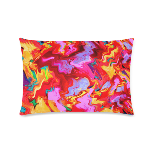 Abstract Painting Design Custom Zippered Pillow Case 16"x24"(Twin Sides)