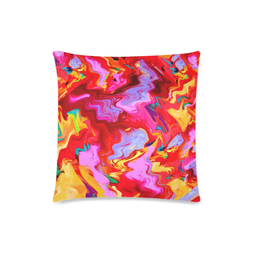 Abstract Painting Design Custom Zippered Pillow Case 18"x18"(Twin Sides)