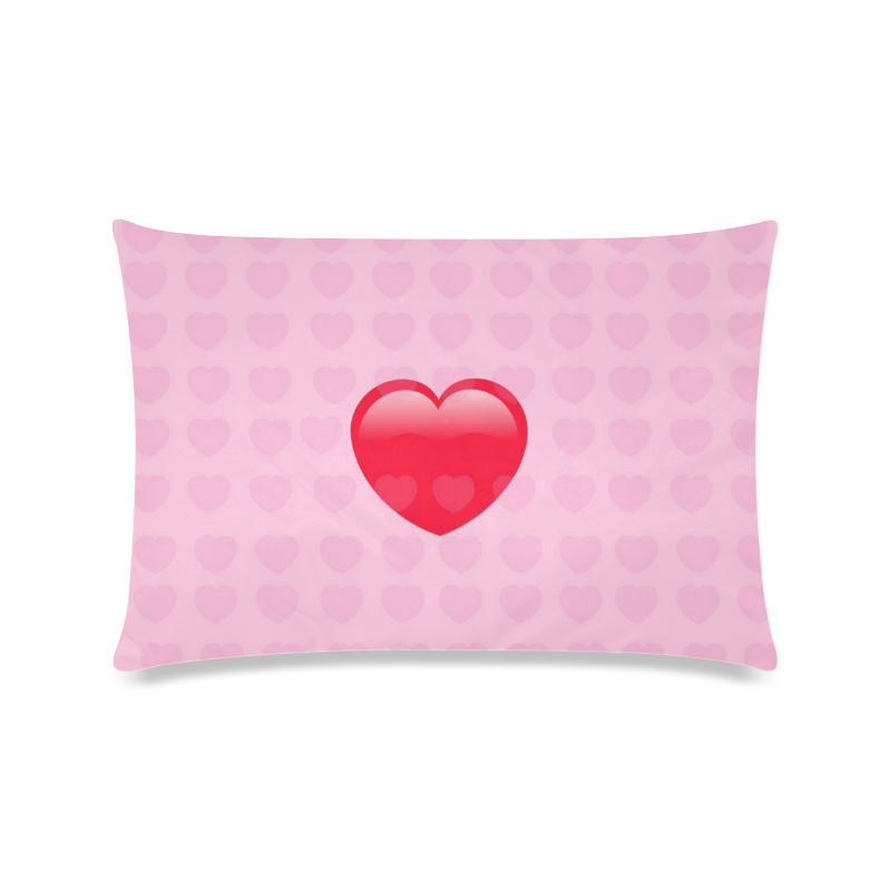 Heart & Love Symbol Design Custom Zippered Pillow Case 16"x24"(Twin Sides)