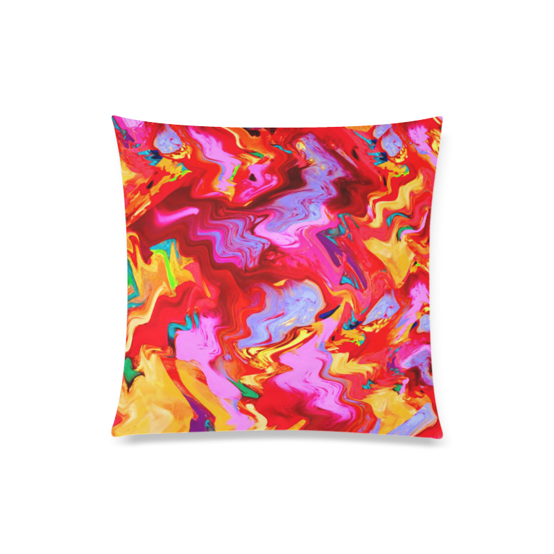 Abstract Painting Design Custom Zippered Pillow Case 20"x20"(Twin Sides)