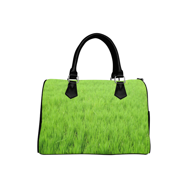 Green Paddy field design Boston Handbag (Model 1621)