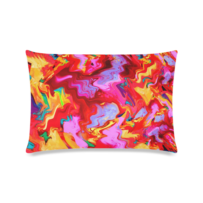 Abstract Painting Design Custom Zippered Pillow Case 16"x24"(Twin Sides)