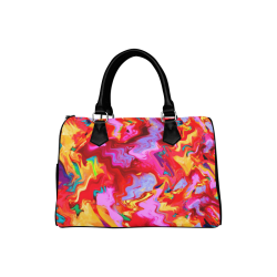Abstract Painting Design Boston Handbag (Model 1621)