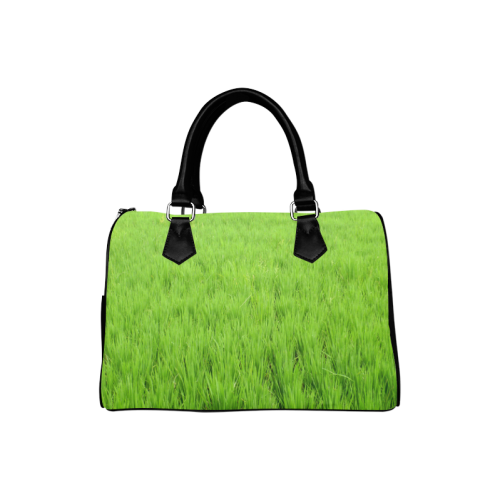 Green Paddy field design Boston Handbag (Model 1621)