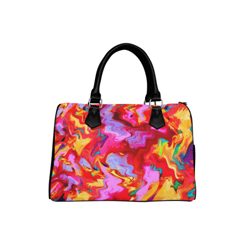 Abstract Painting Design Boston Handbag (Model 1621)