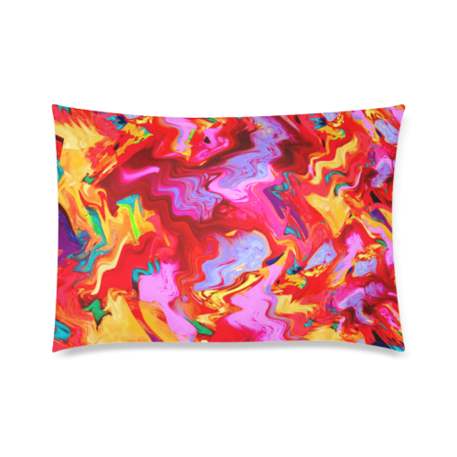 Abstract Painting Design Custom Zippered Pillow Case 20"x30"(Twin Sides)