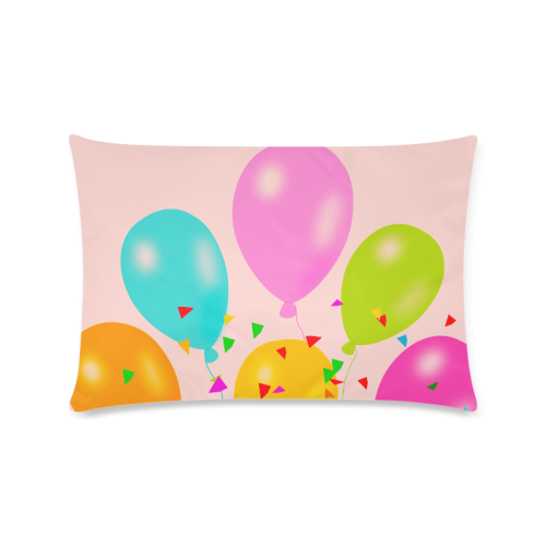 Balloons  & Birthday Design Custom Zippered Pillow Case 16"x24"(Twin Sides)