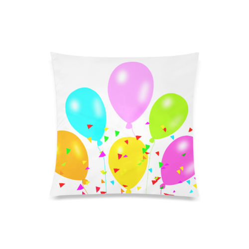 Balloons  & Birthday Design Custom Zippered Pillow Case 20"x20"(Twin Sides)