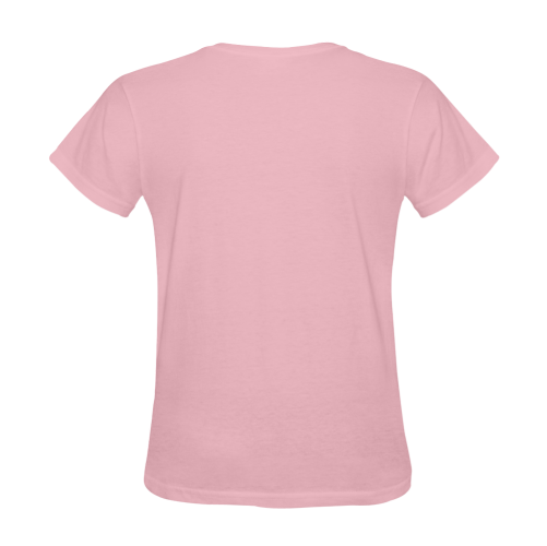 Pink Daisy Cow Sunny Women's T-shirt (Model T05)