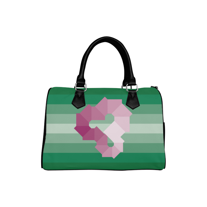 Square Spectrum (Magenta) Boston Handbag (Model 1621)