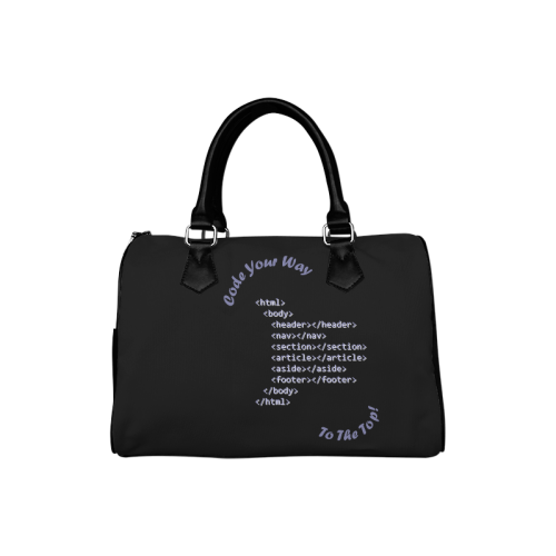 Code Your Way (Light) Boston Handbag (Model 1621)