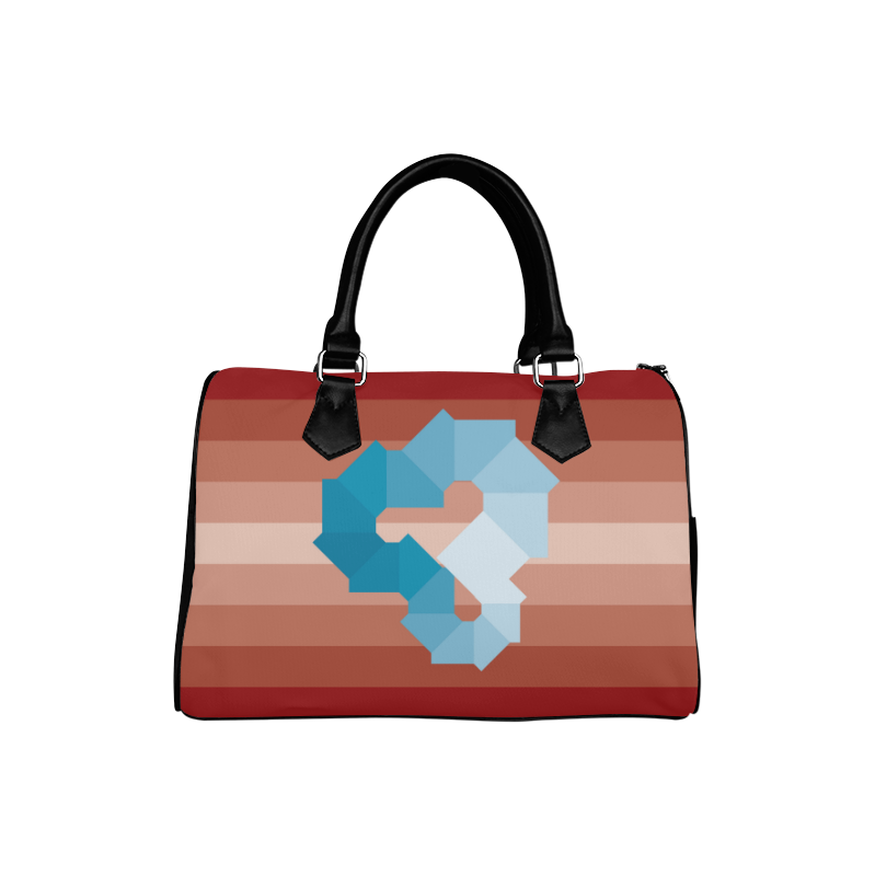 Square Spectrum (Cyan) Boston Handbag (Model 1621)