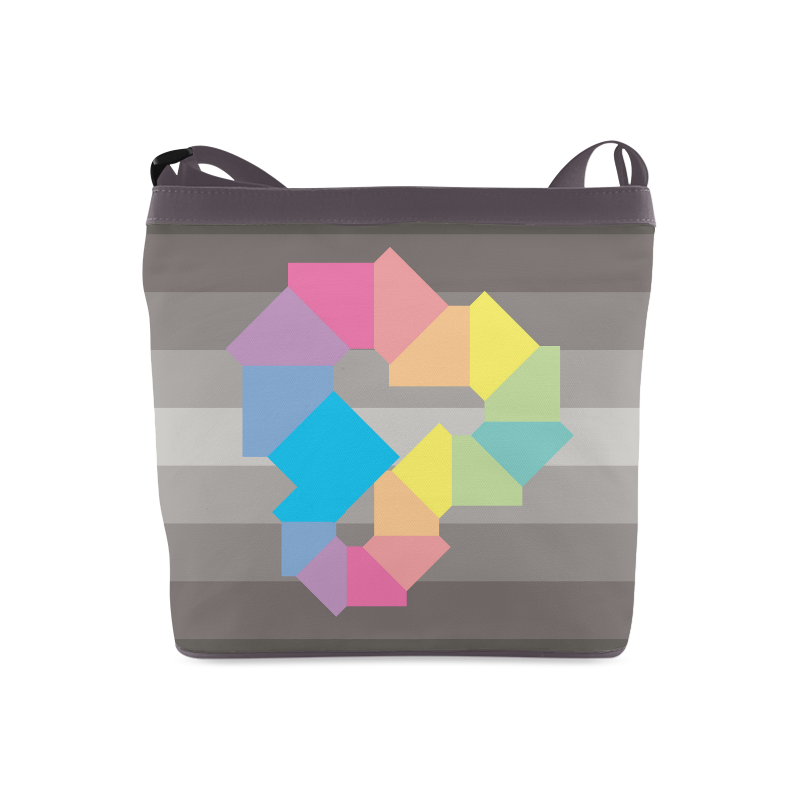 Square Spectrum (Rainbow) Crossbody Bags (Model 1613)