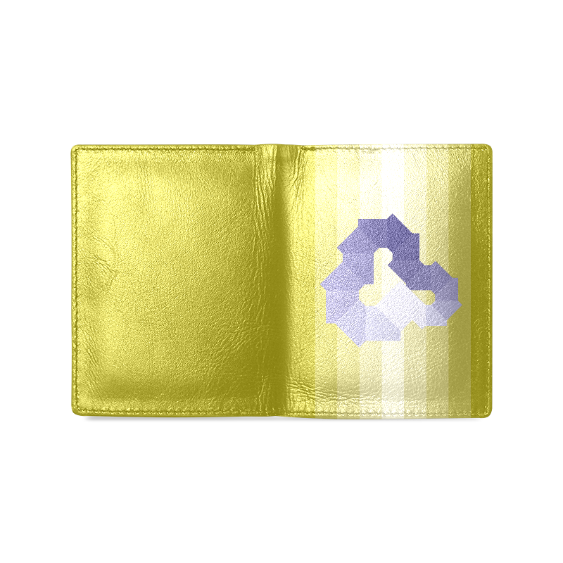 Square Spectrum (Violet) Men's Leather Wallet (Model 1612)
