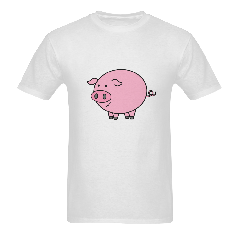 Fat Pig Sunny Men's T- shirt (Model T06) | ID: D49098