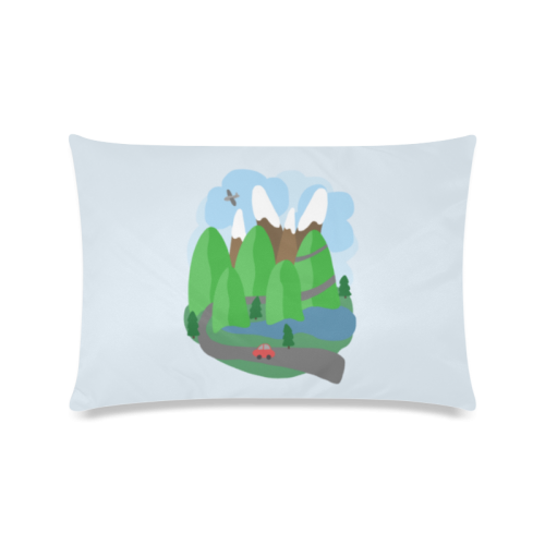 Over the Mountains Custom Zippered Pillow Case 16"x24"(Twin Sides)