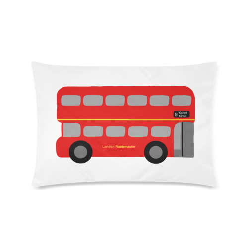 London Red Routemaster Bus Custom Zippered Pillow Case 16"x24"(Twin Sides)