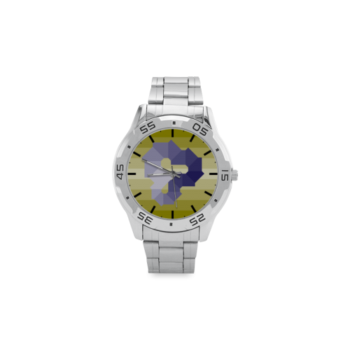 Square Spectrum (Violet) Men's Stainless Steel Analog Watch(Model 108)