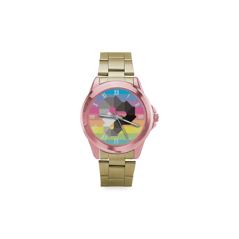 Square Spectrum (Grayscale) Women's Italian Charm Watch(Model 107)