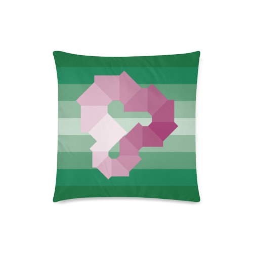 Square Spectrum (Magenta) Custom Zippered Pillow Case 18"x18"(Twin Sides)