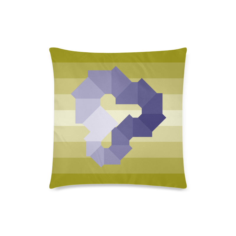 Square Spectrum (Violet) Custom Zippered Pillow Case 18"x18"(Twin Sides)