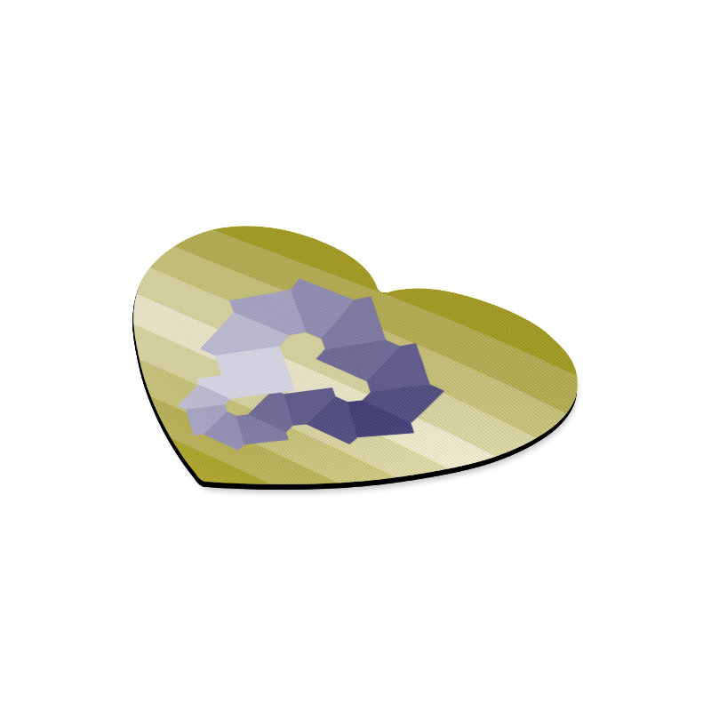 Square Spectrum (Violet) Heart-shaped Mousepad