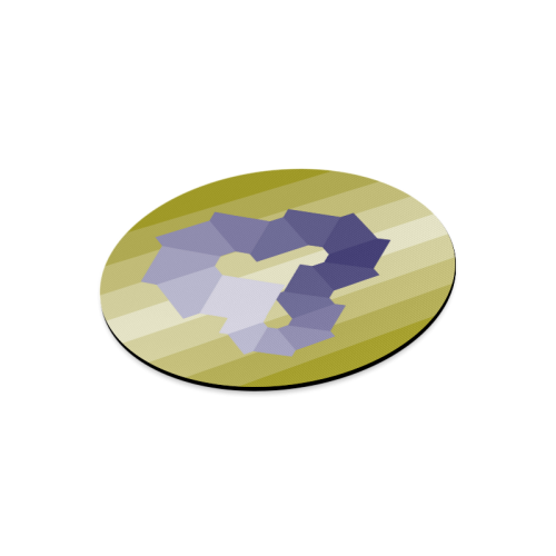 Square Spectrum (Violet) Round Mousepad