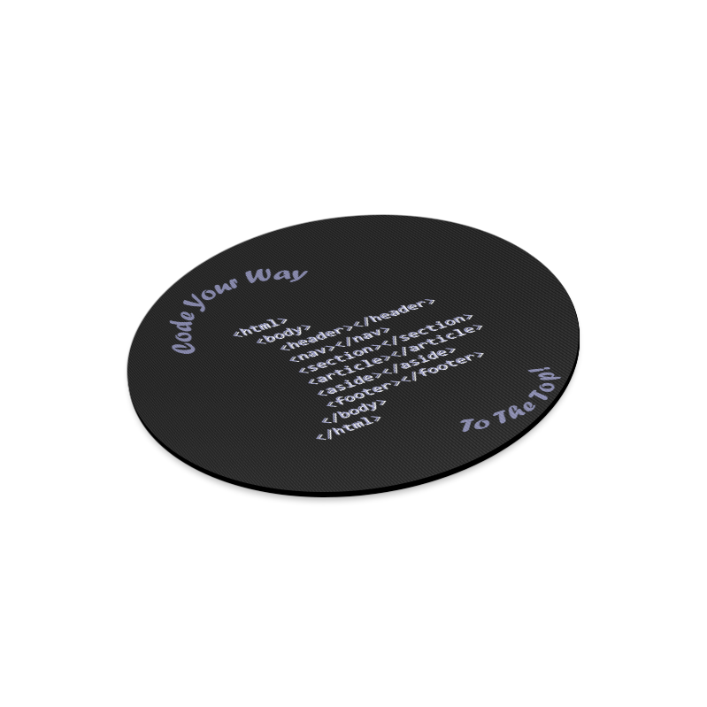 Code Your Way (Light) Round Mousepad