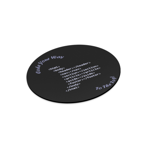 Code Your Way (Light) Round Mousepad