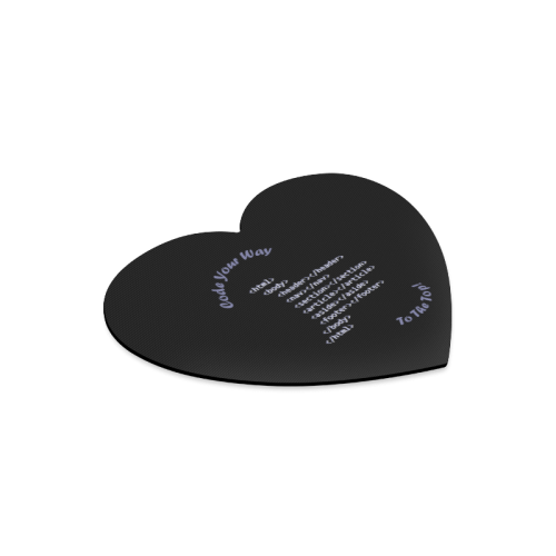 Code Your Way (Light) Heart-shaped Mousepad