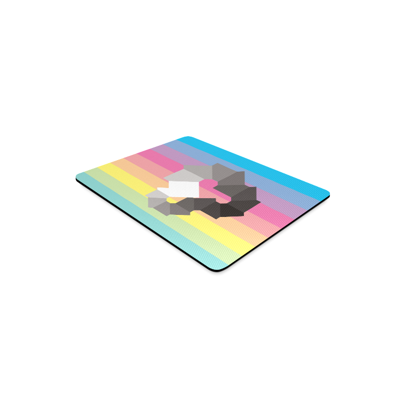 Square Spectrum (Grayscale) Rectangle Mousepad