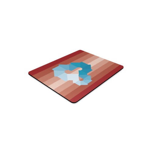 Square Spectrum (Cyan) Rectangle Mousepad