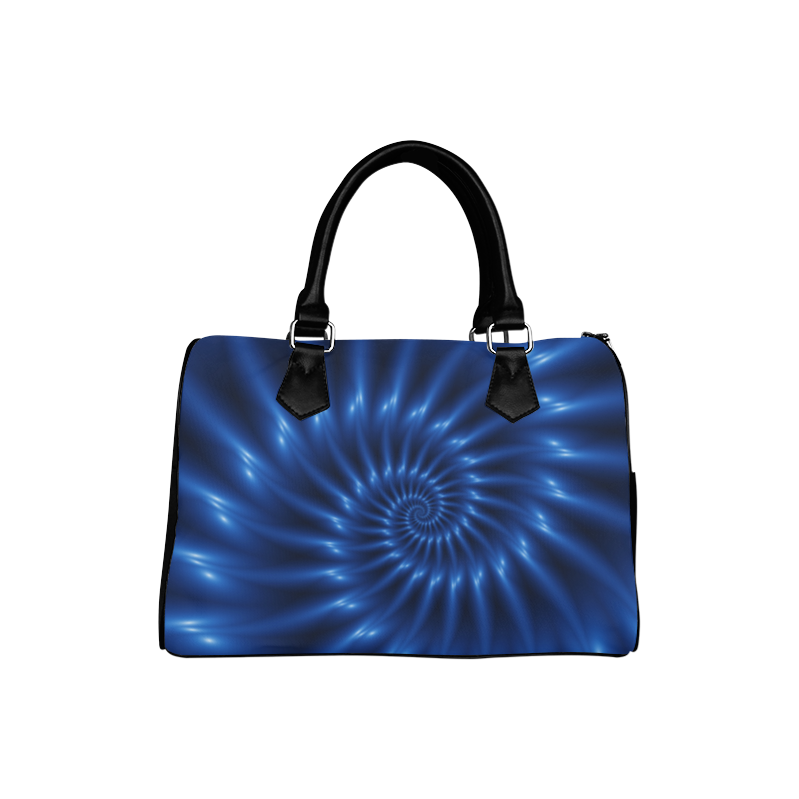 Glossy Blue Spiral Handbag Boston Handbag (Model 1621)