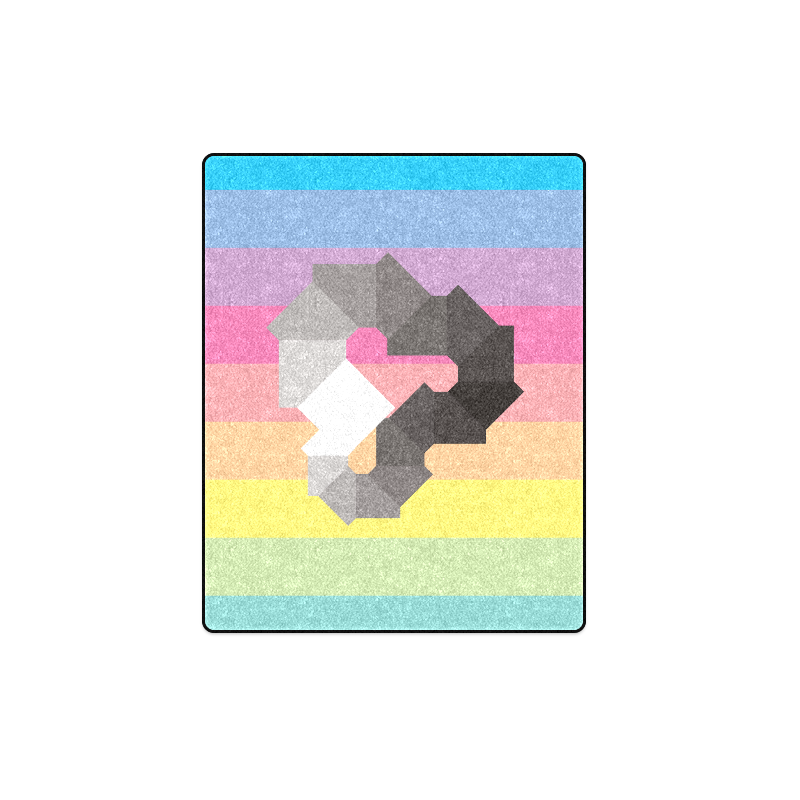 Square Spectrum (Grayscale) Blanket 40"x50"