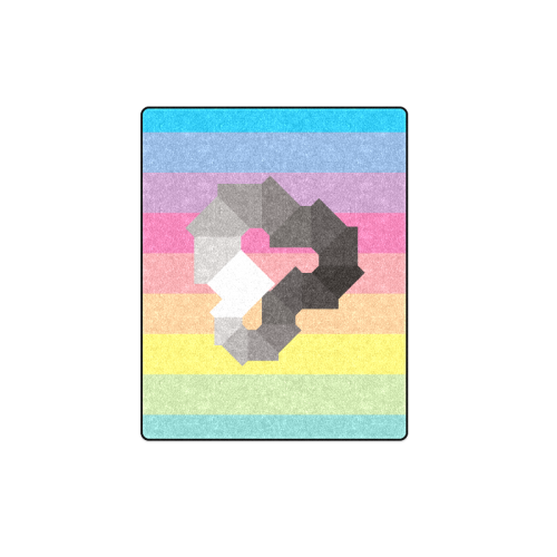 Square Spectrum (Grayscale) Blanket 40"x50"