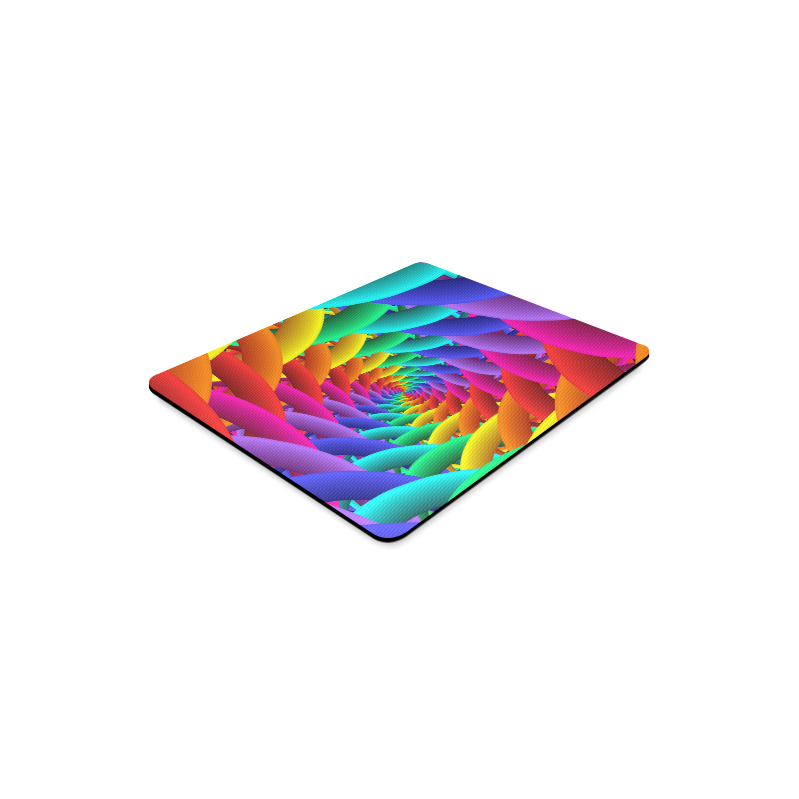Psychedelic Rainbow Spiral Mousepad Rectangle Mousepad