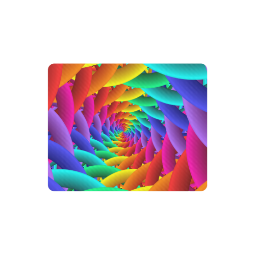 Psychedelic Rainbow Spiral Mousepad Rectangle Mousepad