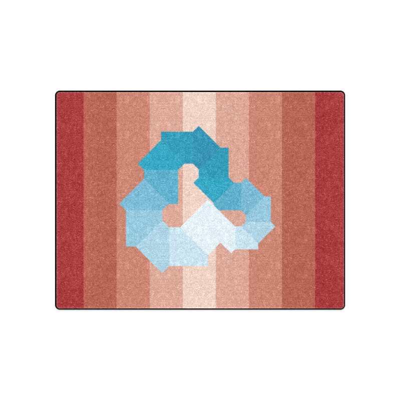 Square Spectrum (Cyan) Blanket 50"x60"