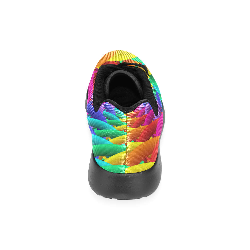 Psychedelic Rainbow Spiral Men's Running Shoes Men’s Running Shoes (Model 020)