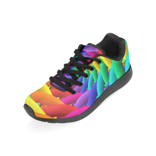 Psychedelic Rainbow Spiral Men's Running Shoes Men’s Running Shoes (Model 020)
