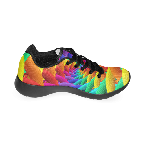 Psychedelic Rainbow Spiral Men's Running Shoes Men’s Running Shoes (Model 020)