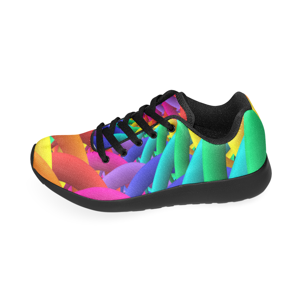 Psychedelic Rainbow Spiral Running Shoes Women’s Running Shoes (Model 020)