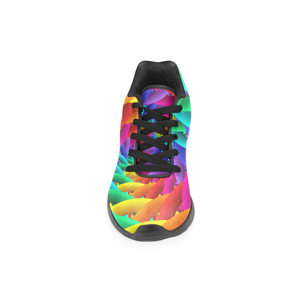 Psychedelic Rainbow Spiral Running Shoes Women’s Running Shoes (Model 020)