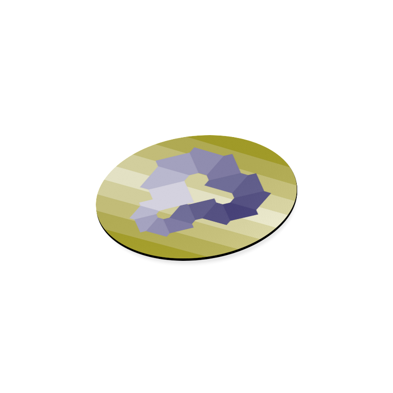 Square Spectrum (Violet) Round Coaster