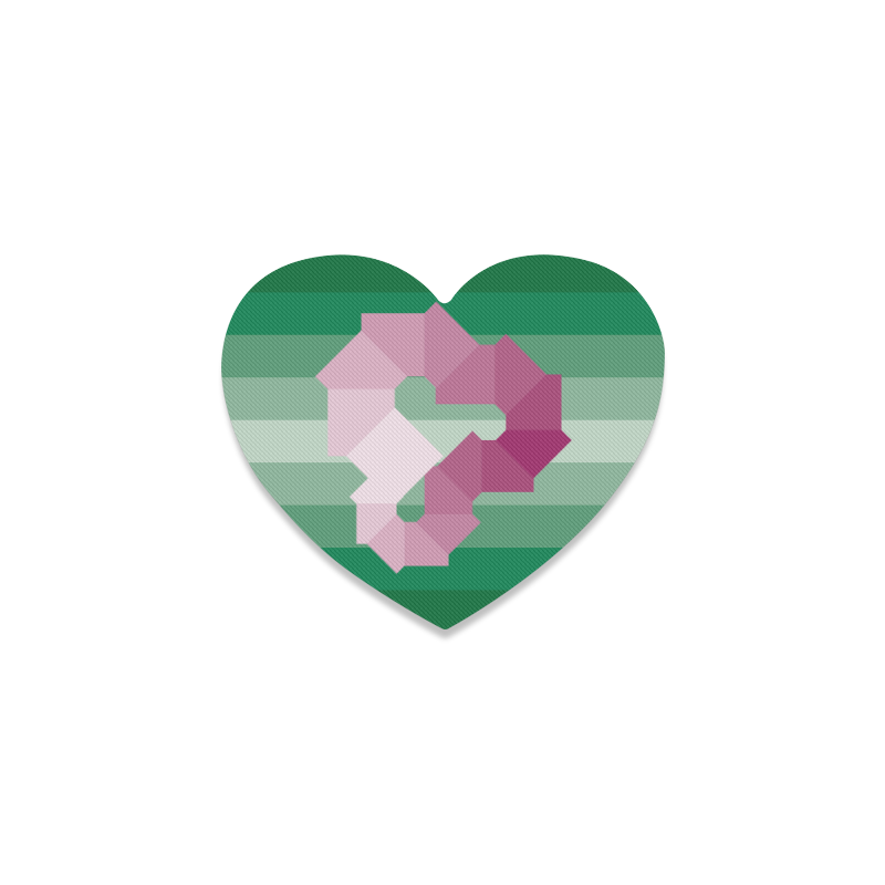 Square Spectrum (Magenta) Heart Coaster