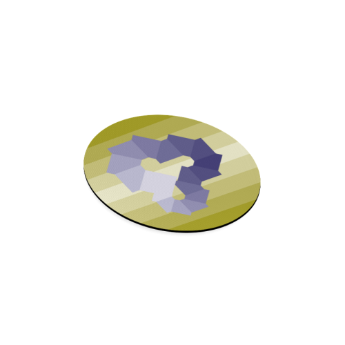 Square Spectrum (Violet) Round Coaster