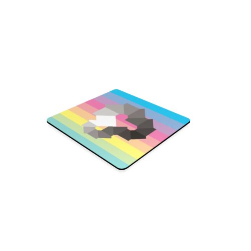 Square Spectrum (Grayscale) Square Coaster