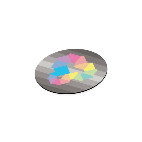 Square Spectrum (Rainbow) Round Coaster