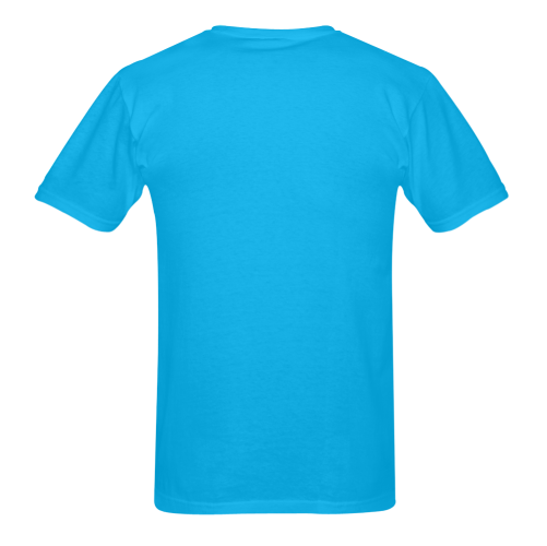 Cai Blue Shirt Sunny Men's T- shirt (Model T06)